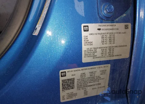 2022 Chevrolet Silverado 1500 4Wd Short Bed Lt Trail Boss из США, поврежденный, VIN 3GCUDFED6NG573766